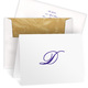 Luxury Initial Foldover Note Card Collection on Triple Thick Stock Image 1 of 3